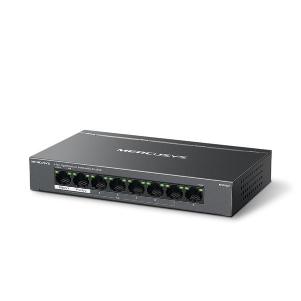TP-Link Mercusys MS108GP 8-Port Gigabit Desktop Switch with 7-Port PoE+