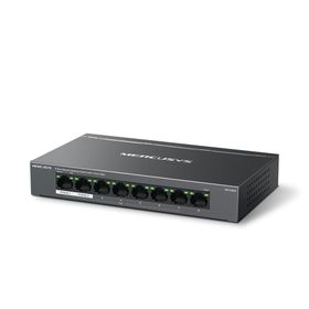Mercusys Ethernet-schakelaar, 8 poorten, 10/100 Mbps, RJ45-schakelaar, plug and play, ideaal voor thuis en op kantoor, desktopmontage, kunststof behuizing, MS108