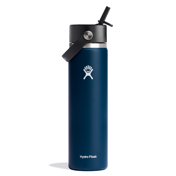 Hydro Flask Wide Mouth wStrawCap 24oz-Indigo-709ml