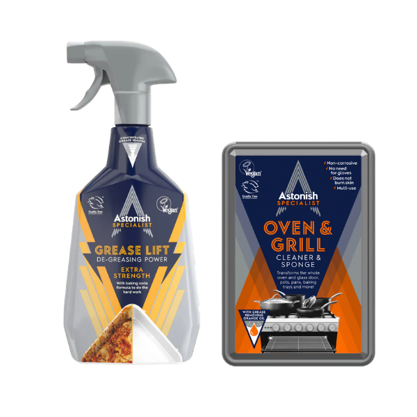 Astonish | Grease Lift | Oven &amp; Grill Cleaner &amp; Sponge |Combo