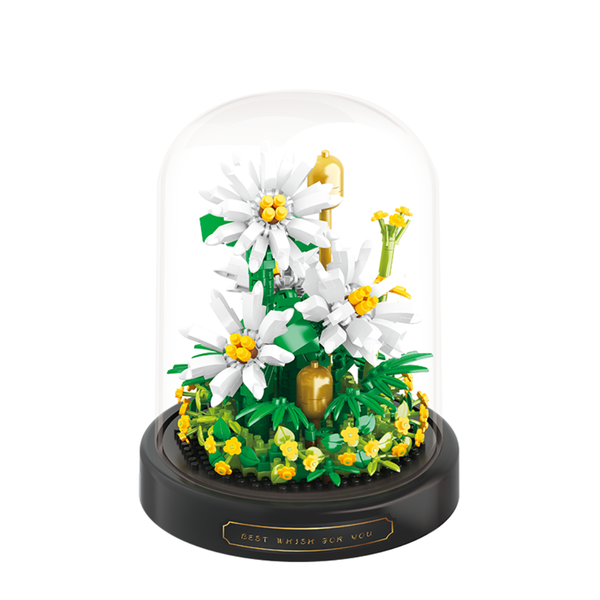 Building Block Set - Daisy Flower Dome - 490 Pieces