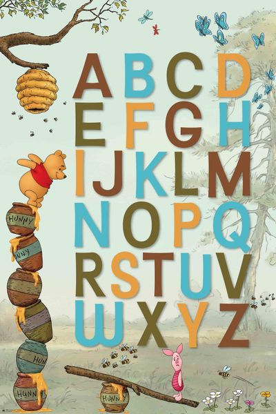 Winnie the Pooh (Alphabet) Poster