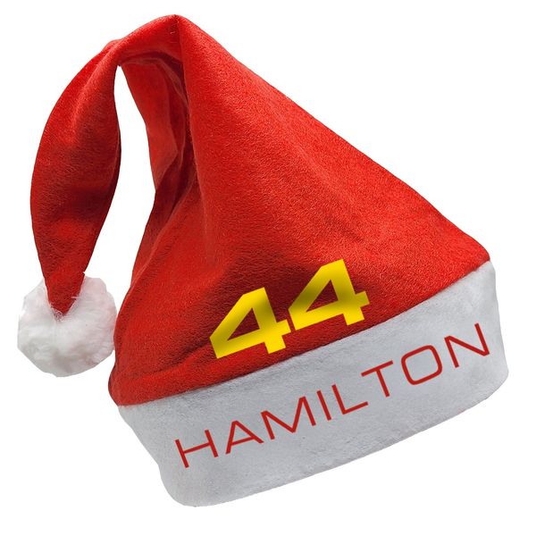 Bufftee Hamilton 44 Christmas Santa Hat -Classic Motorsport Xmas Lewi Hat