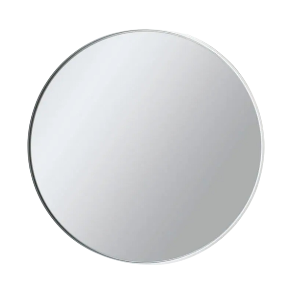 The Gracey Brushed Frame Hanging Round Mirror - 60cm - Silver