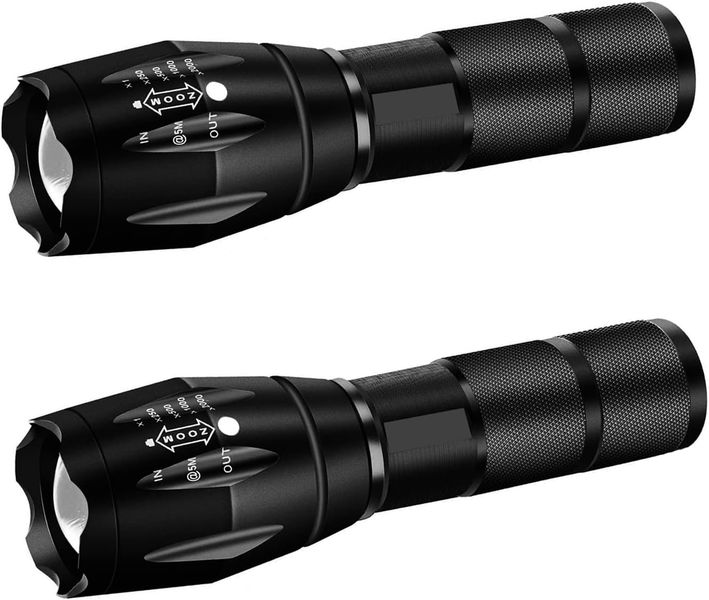 Military Flashlight - High Lumen - 5 Modes - 2 Pieces - 15CM