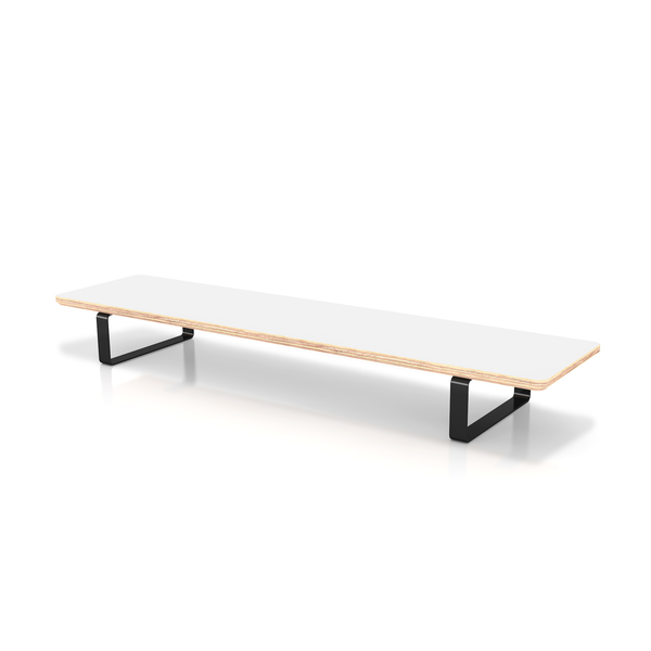 Table Shelf – Ergonomic Dual Monitor Riser or Laptop Stand (Matt White)