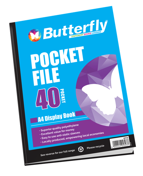 Butterfly Pocket File A4 - 40 Page