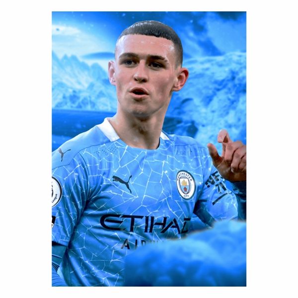 Blue Smoke Man City Abstract - A1 Poster