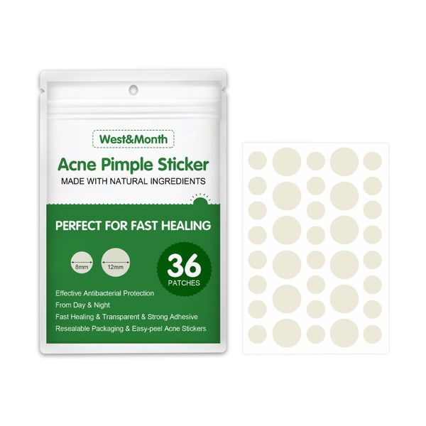 W&amp;M Acne Pimple Patch - Korean Care - Clear - Lab Tested - 36 Patches
