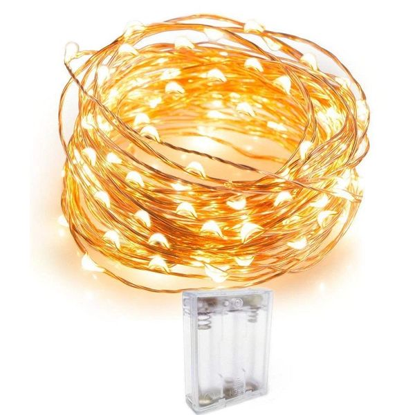 Copper Wire Battery Operated Fairy Light Warm White 10M