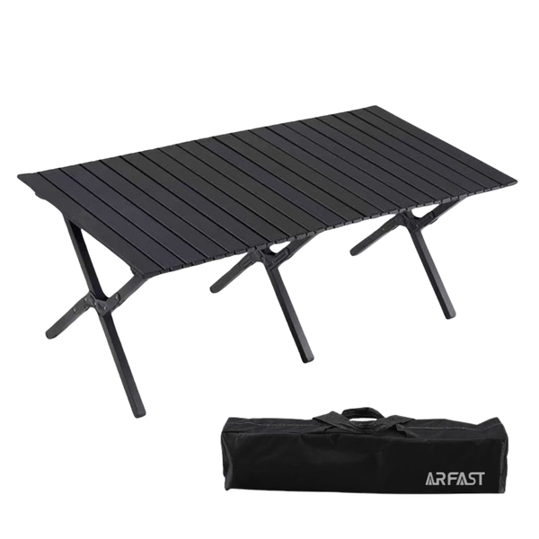 Arfast - 120 x 60cm Portable Folding Camping Table with X-shaped Leg