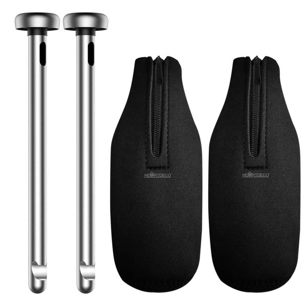 Heartdeco Beer Chiller Sticks &amp; Bottle Cooler Sleeves Set