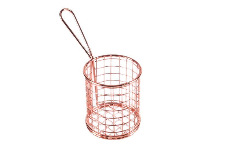 Royal Homeware Round Chip Basket - Rose Gold