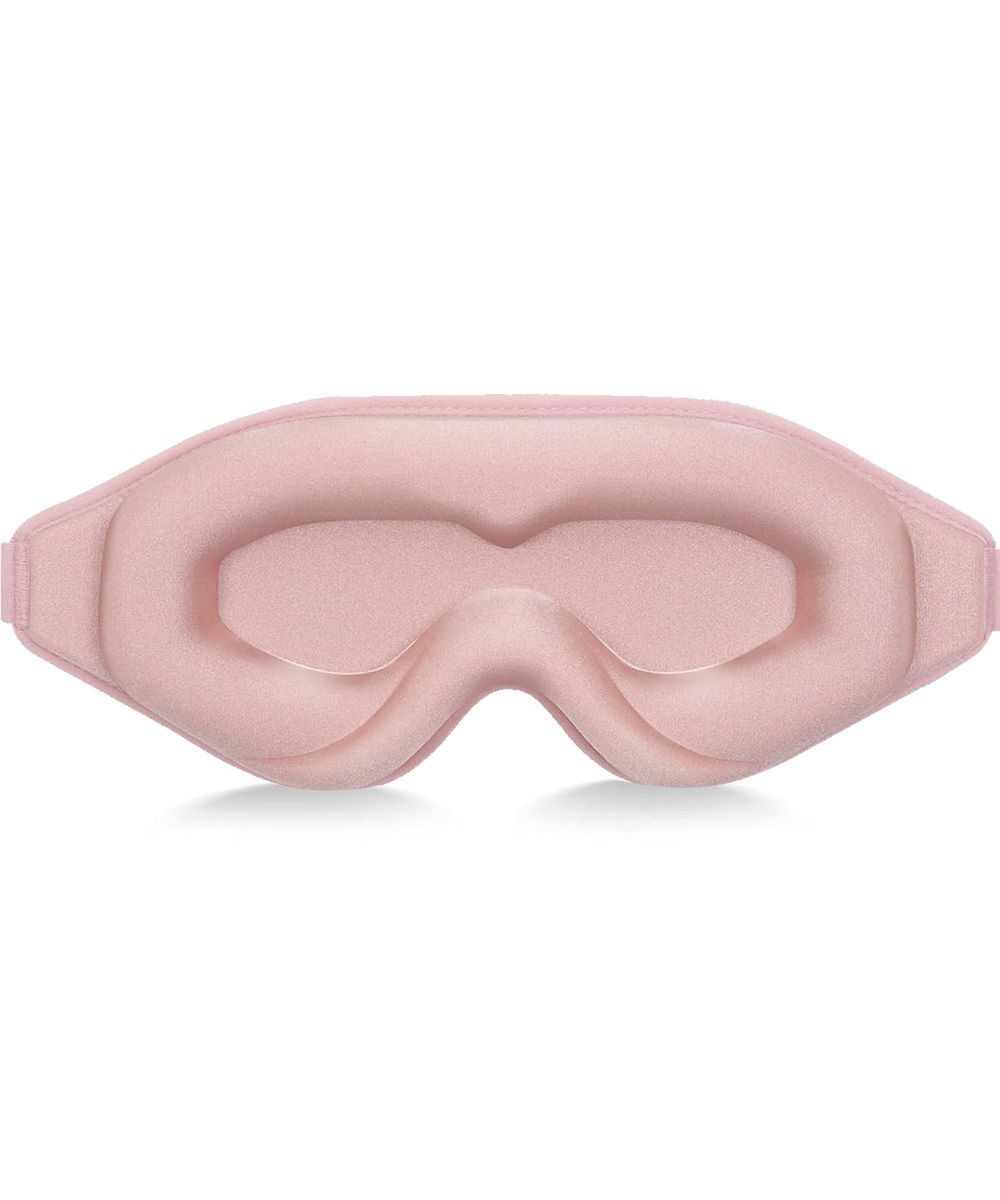 3D Contoured Eye Mask with Adjustable Strap for Nighttime Sleeping