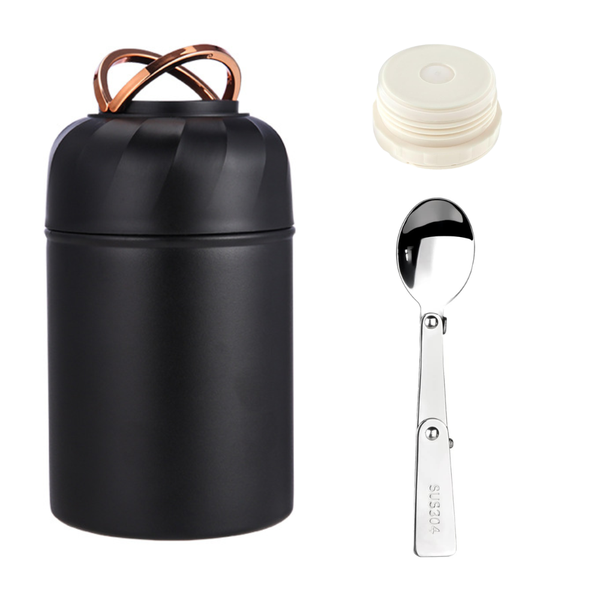 Bestby - 500ml Vacuum Insulated Food Container with Spoon and Sauce Box