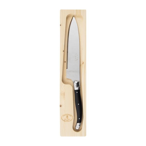 Laguiole By Jean Dubost Chef's Knife Black In Wood Box