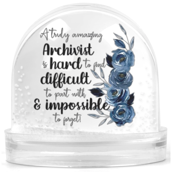A Truly Amazing Archivist Gift Snow Globe