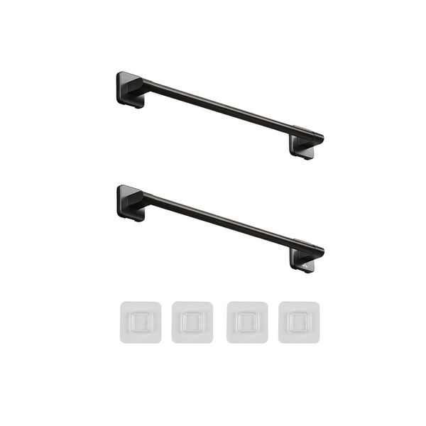 ALANES 2 Piece Bathroom Towel Bar Rack No Drill Wall-Mounted Towel Rack-70cm