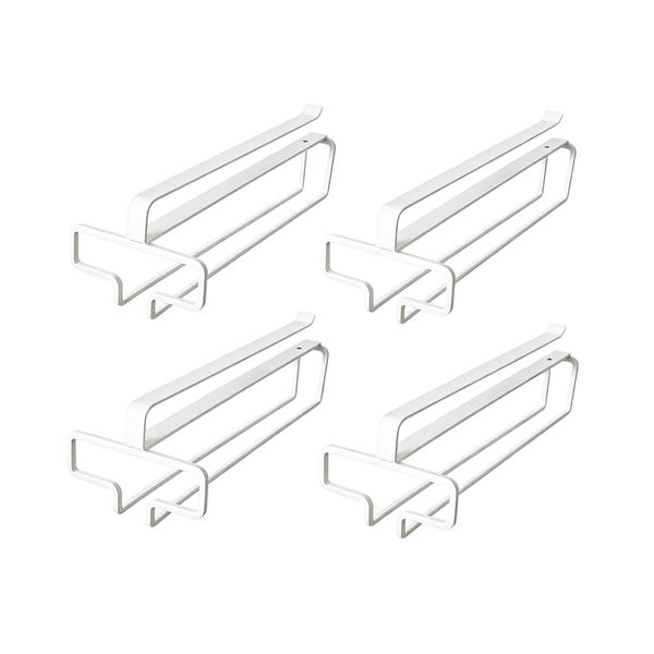 4 Piece Under Cabinet Wine Glass Rack, Wine Glass Holder, Stemware Rack