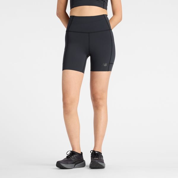 New Balance Women's Athletics Sleek Race Storage 6in Fitted Short