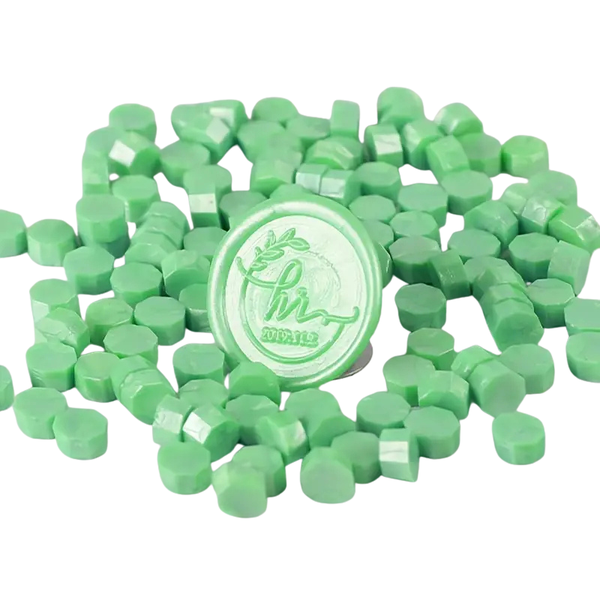 Wax sealing beads - Grass Green - 100 pieces