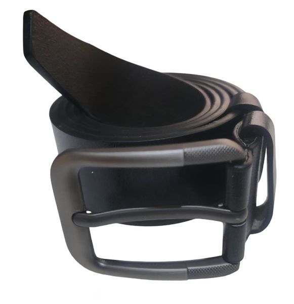 Men Black PU Leather Pin Buckle Belt.