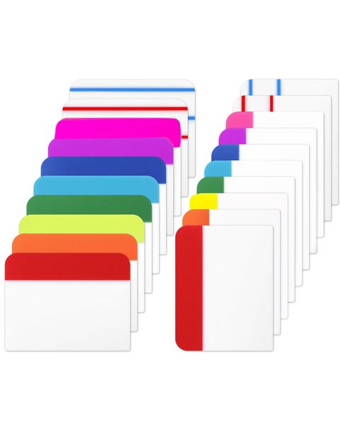 Sticky Index Tabs, 400 Pcs, 20 Sets, Colored Page Markers for Notebooks