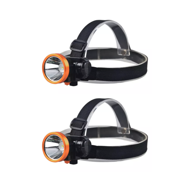 30W Rechargeable Water-Resistant Head Lamp - 2 Pack