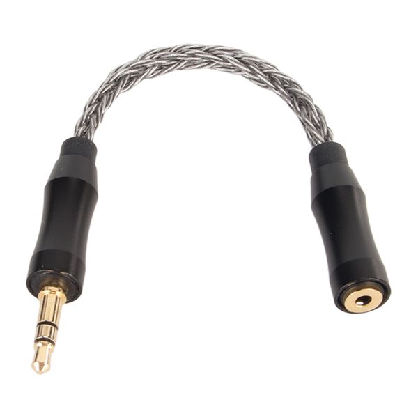 2.5mm to 3.5mm Sound Cable Female to Male Connector 5.5in Cool Grey