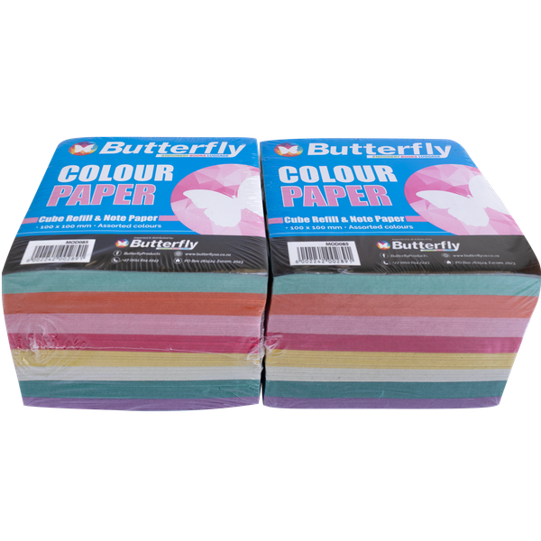 Memo Cube Paper Refill - Colour Paper X2