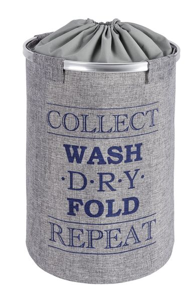 Wenko - Laundry Basket 68L - Ringo - Grey