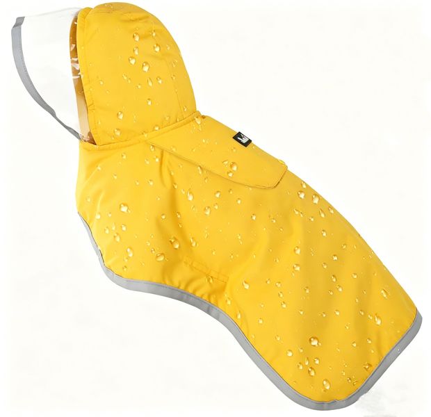 Waterproof Adjustable Pet dog Raincoats Poncho, Lightweight Dog Hooded S/M