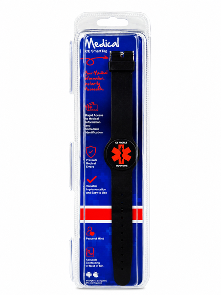 In-Case-of-Emergency Medical Alert NFC Wristband