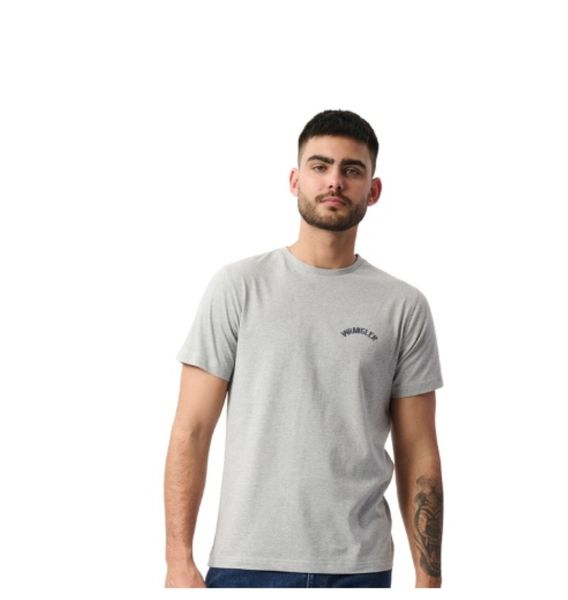 Wrangler Men's Badge Short Sleeve T-shirt in Light Grey Heather