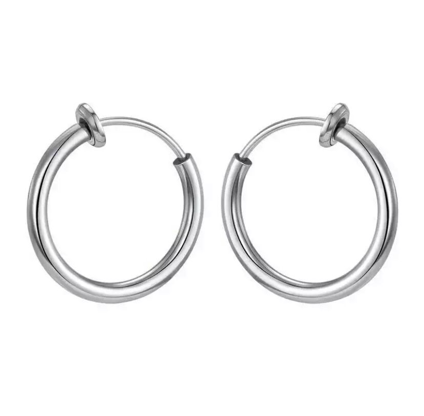 Huggie Hoop Earrings, For Non-pierced Ears / Nose / Lip - Unisex ...