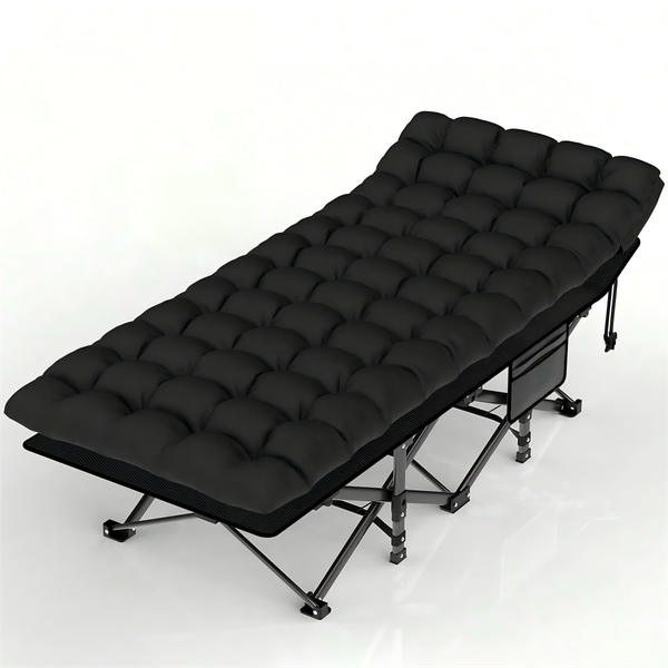 Folding Camping Cot with Mattress for Adults, Heavy-Duty Outdoor Cot