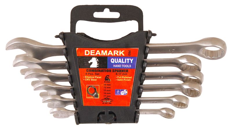 Deamark - Combi Spanner Set 6 Piece (8-17mm) Din3113A Cr-V - 3 Pack
