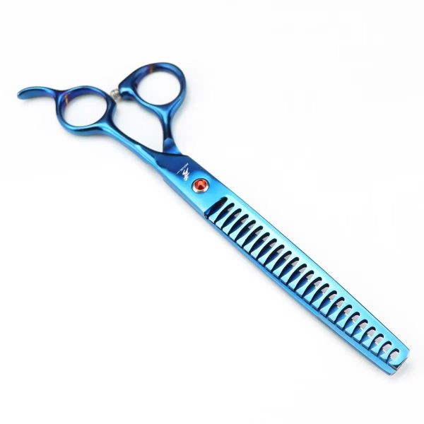 7.5 Inch Blue Fishbone Pet Grooming Pet Hair Trimming Scissors
