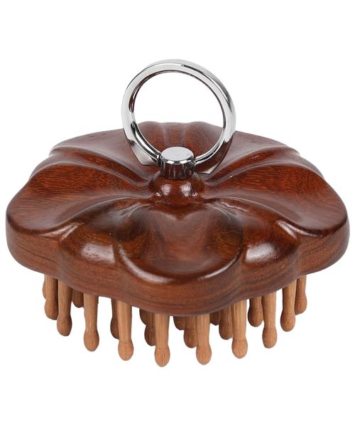 Wooden Massage Massager for Hair Growth Head Scalp Comb with Ring