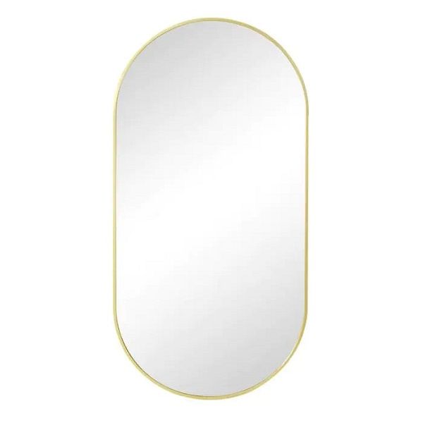 Mirror, Oval, Gold Frame, 500mm X 1000mm