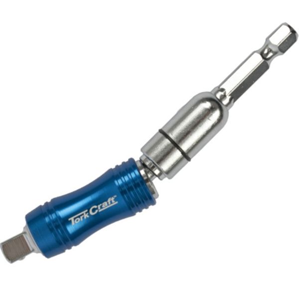Tork Craft - Universal Socket Adapter 100mm - 1/4" Square Drive to 1/4" Hex