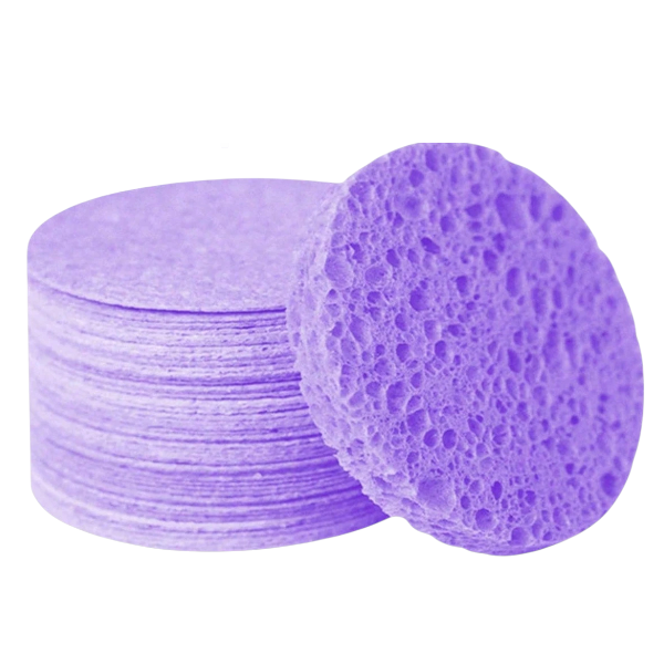 10 Piece Expandable Cleansing Pads For Face - Purple