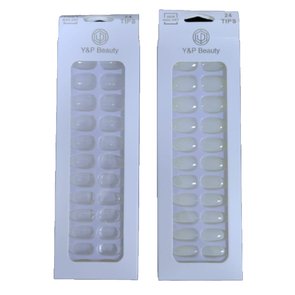 White Classic French Tips Set - 3 Pack