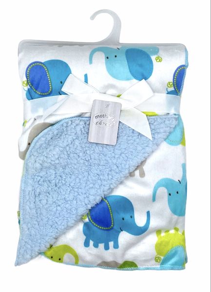 Baby Blanket - Blue Elephant