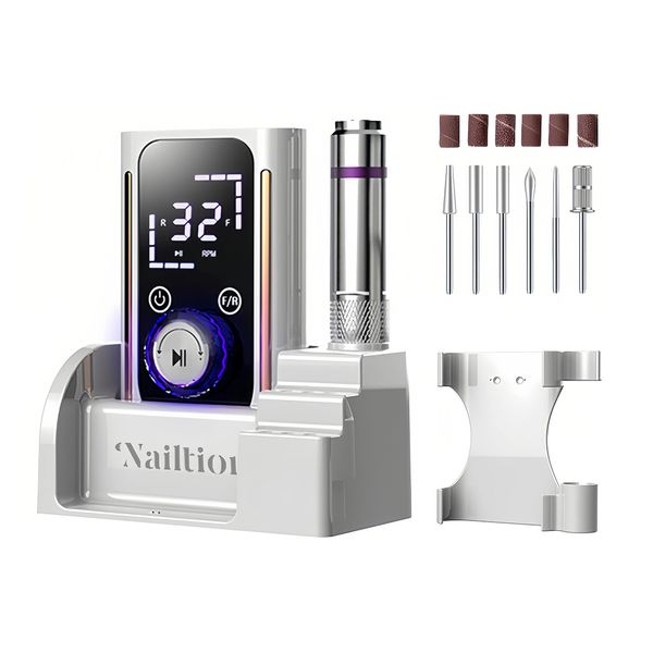 Nailtion 45,000RPM Portable Nail Drill Machine with Drill Bits