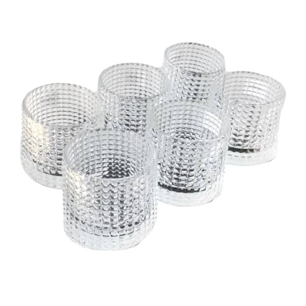 Fashioned Dancing Whiskey Glass Set of 6 with Rotatable Bottom
