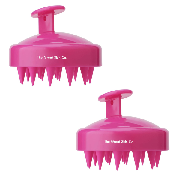 2 Pieces - The Great Skin Co Exfoliating Silicone Scalp &amp; Hair Massage Brush