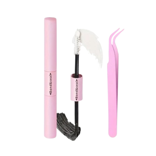 Lash Bond and Seal Glue 2 in 1 for DIY Cluster Lashes with Tweezer