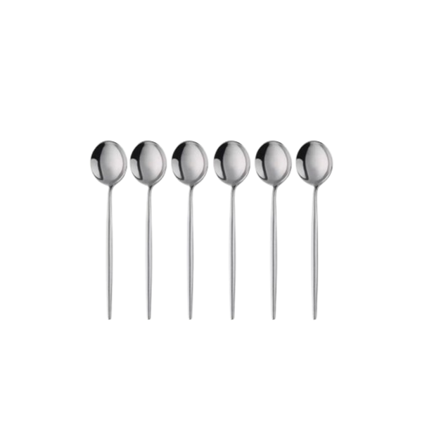 G19-2-3 6-Piece Premium Stainless Steel Spoon Set - Mirror Finish Cutlery