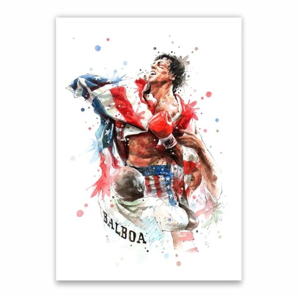 Rocky American Flag Poster - A1